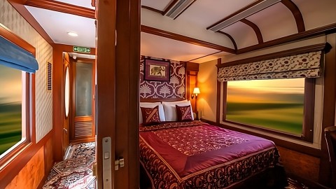 Dormitorio y pasillo de la Suite